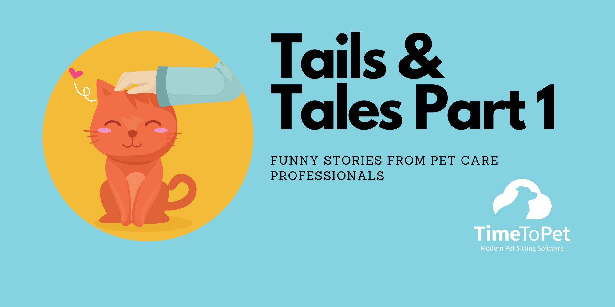 Tails and tales summary image with cat and logo